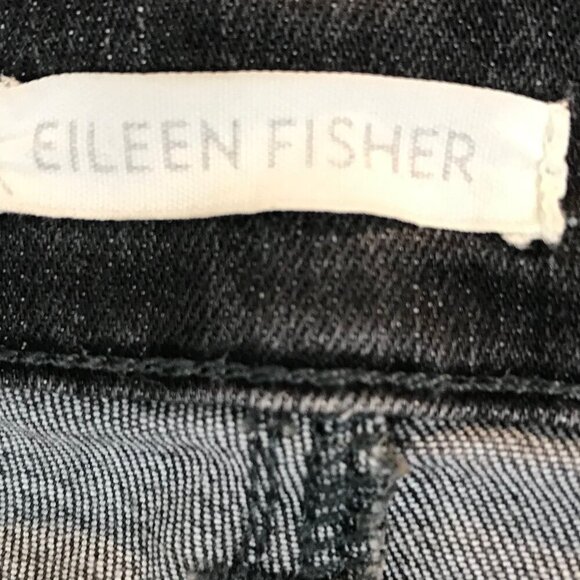 Eileen Fisher Grey Jeans 5 Pocket Zip Up Size 4 - Picture 7 of 8